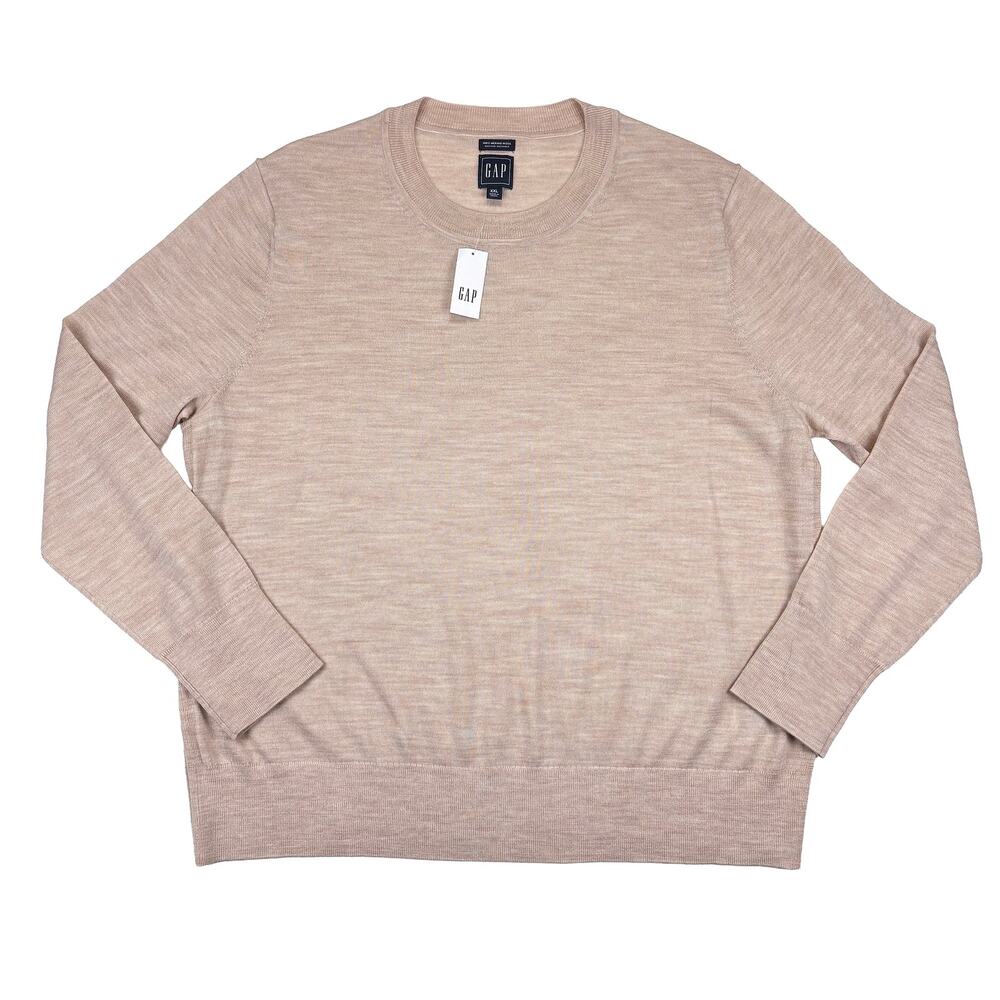 Gap Merino Wool Crew Sweater NWT Women XXL Dull Rose Minimalist Lightweight